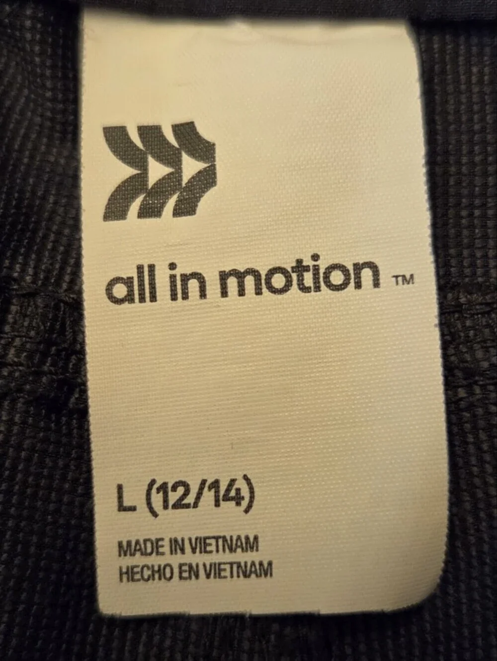 All In Motion Boys Black Golf Shorts Size Large 12/14 Adjustable Waist